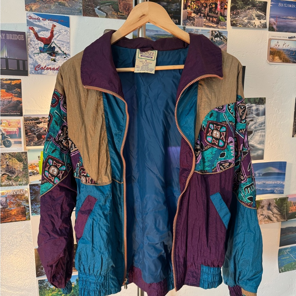 Colorful Geometric Bomber Jacket